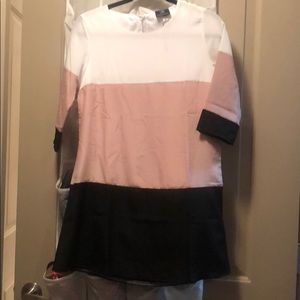 White/Pink/Black Dress